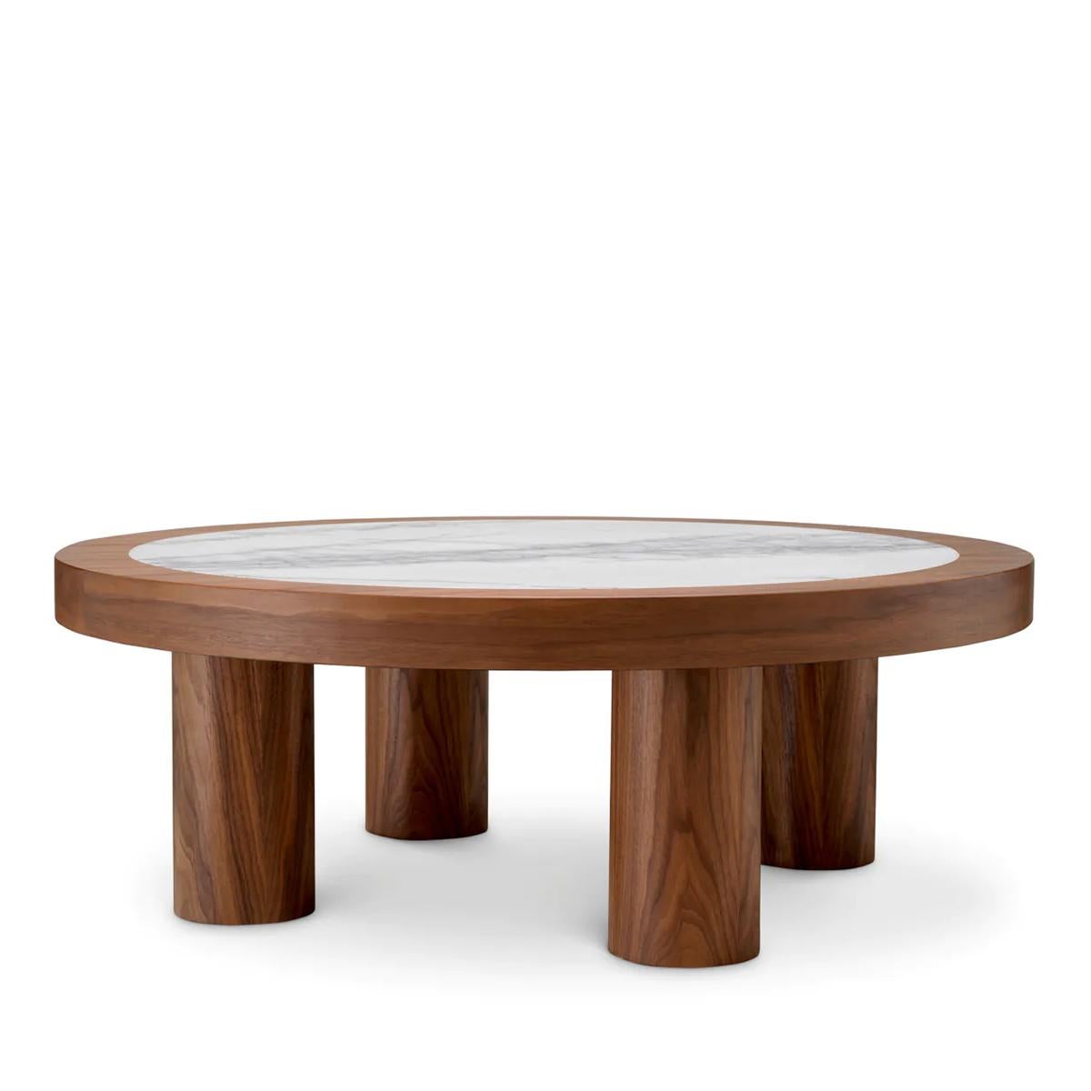Indonesian Kumo Walnut Coffee Table For Sale