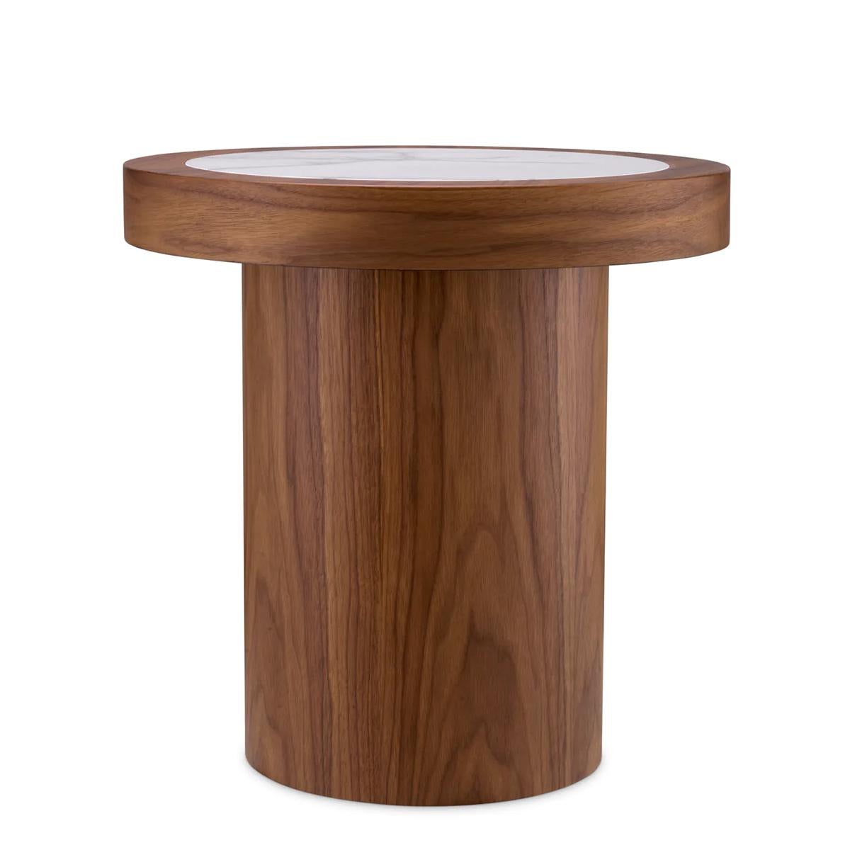 Indonesian Kumo Walnut Side Table For Sale