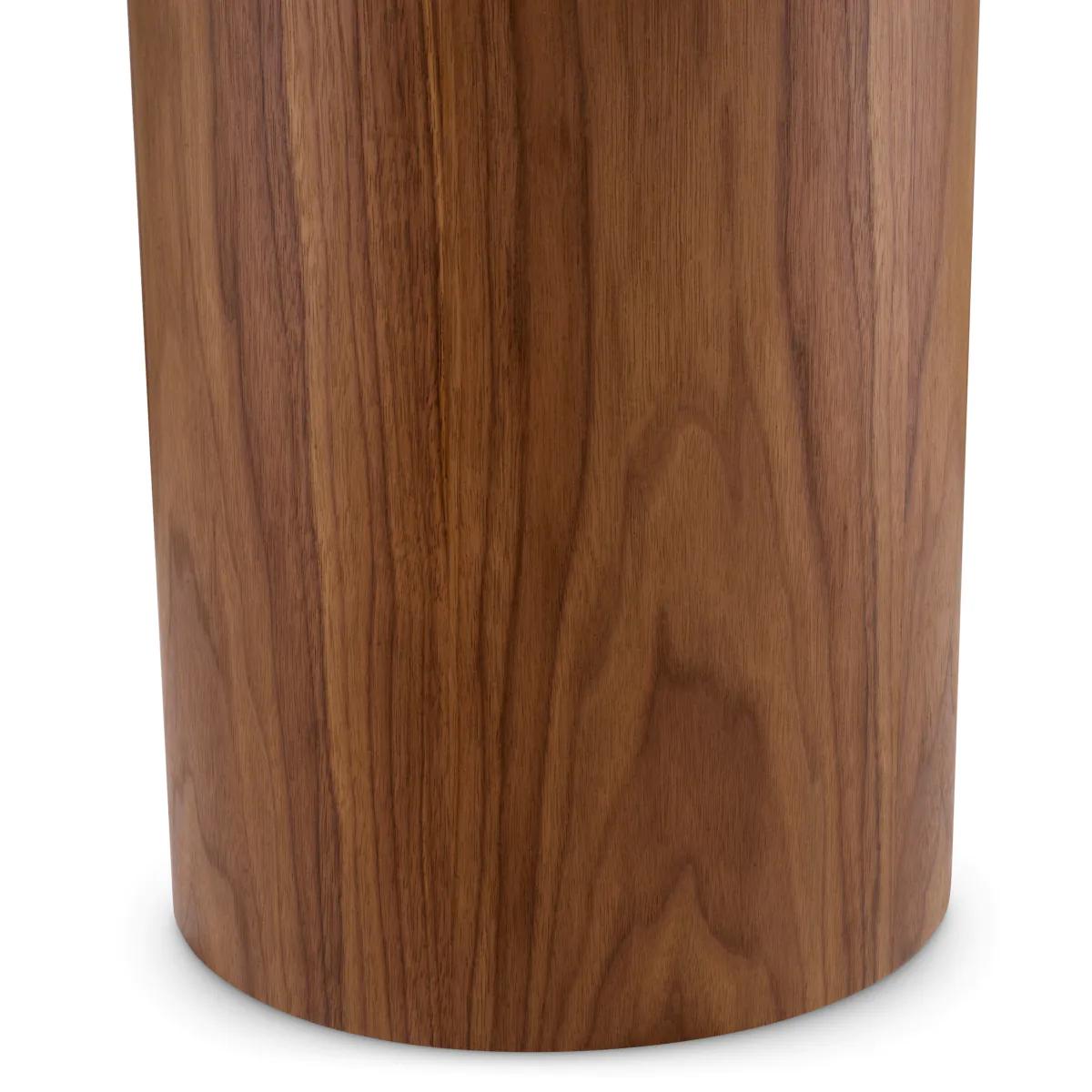 Marble Kumo Walnut Side Table For Sale