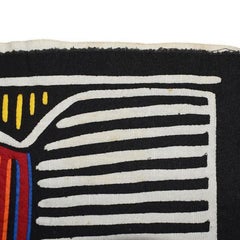 Kuna Mola Appliqué Brightly Colored Bird Wall Tapestry, Central America