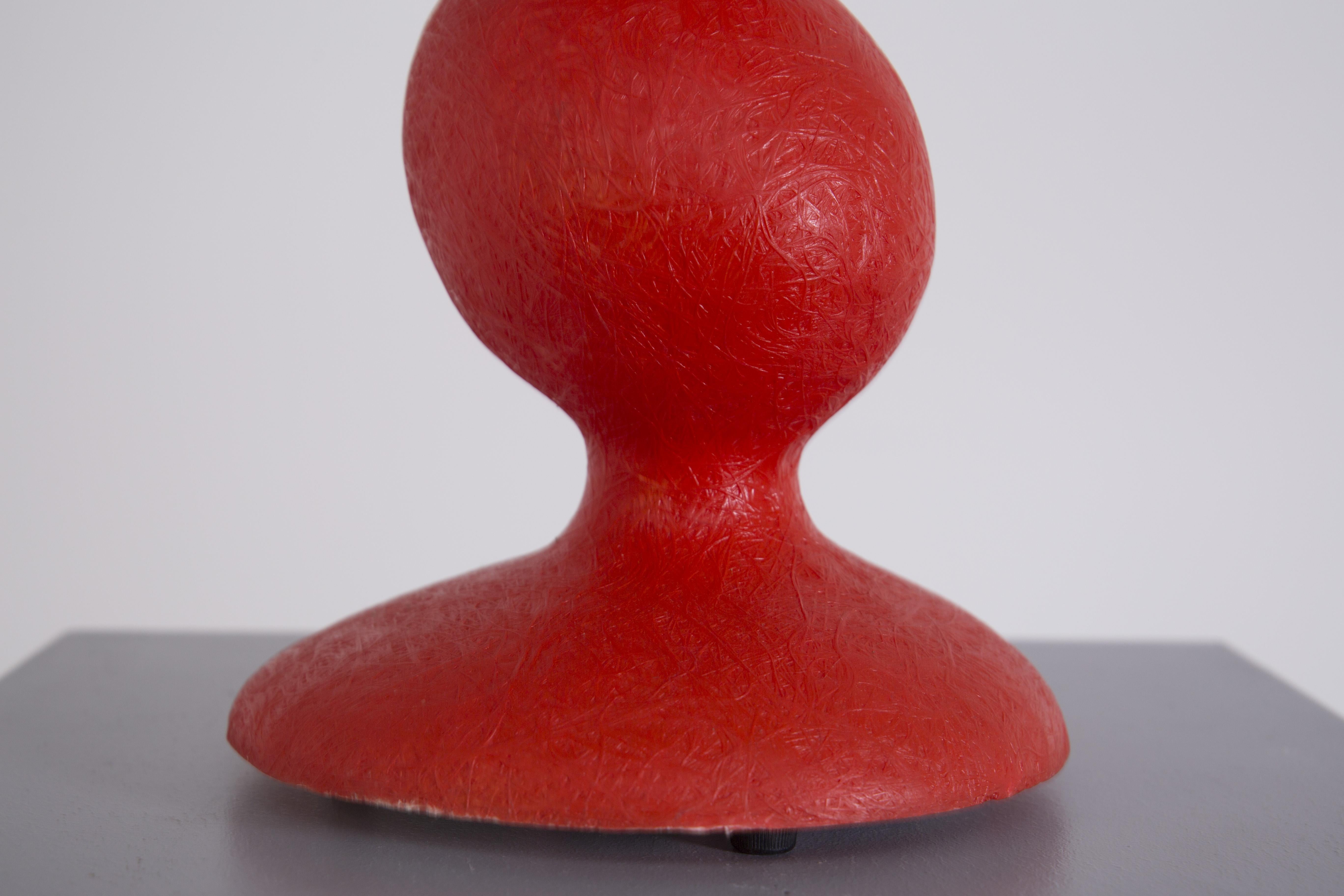 Italian Kundalini ETA Red Table Lamp by Guglielmo Berchicci