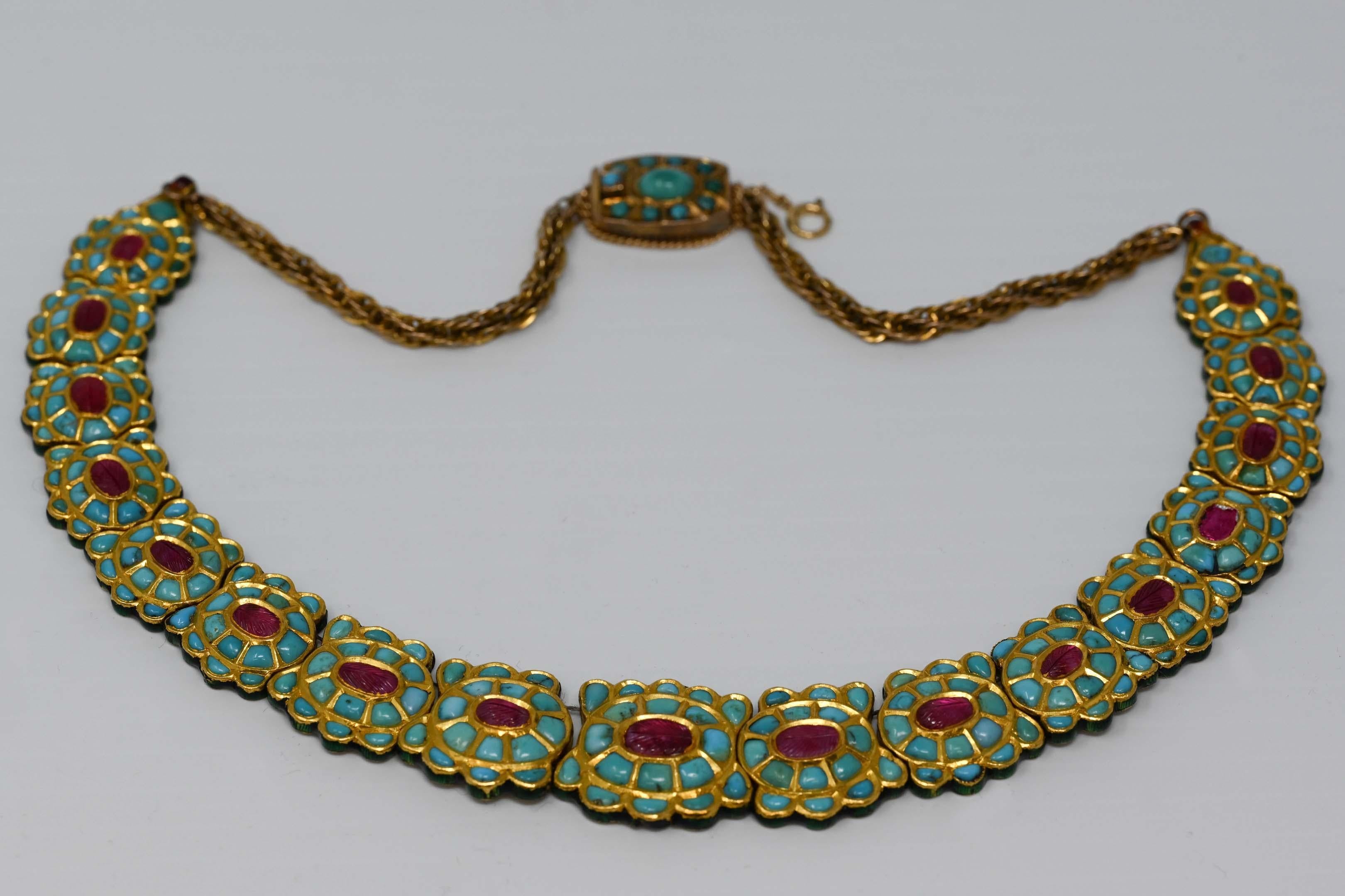 Kundan Bridal Gold Enamel Necklace 1