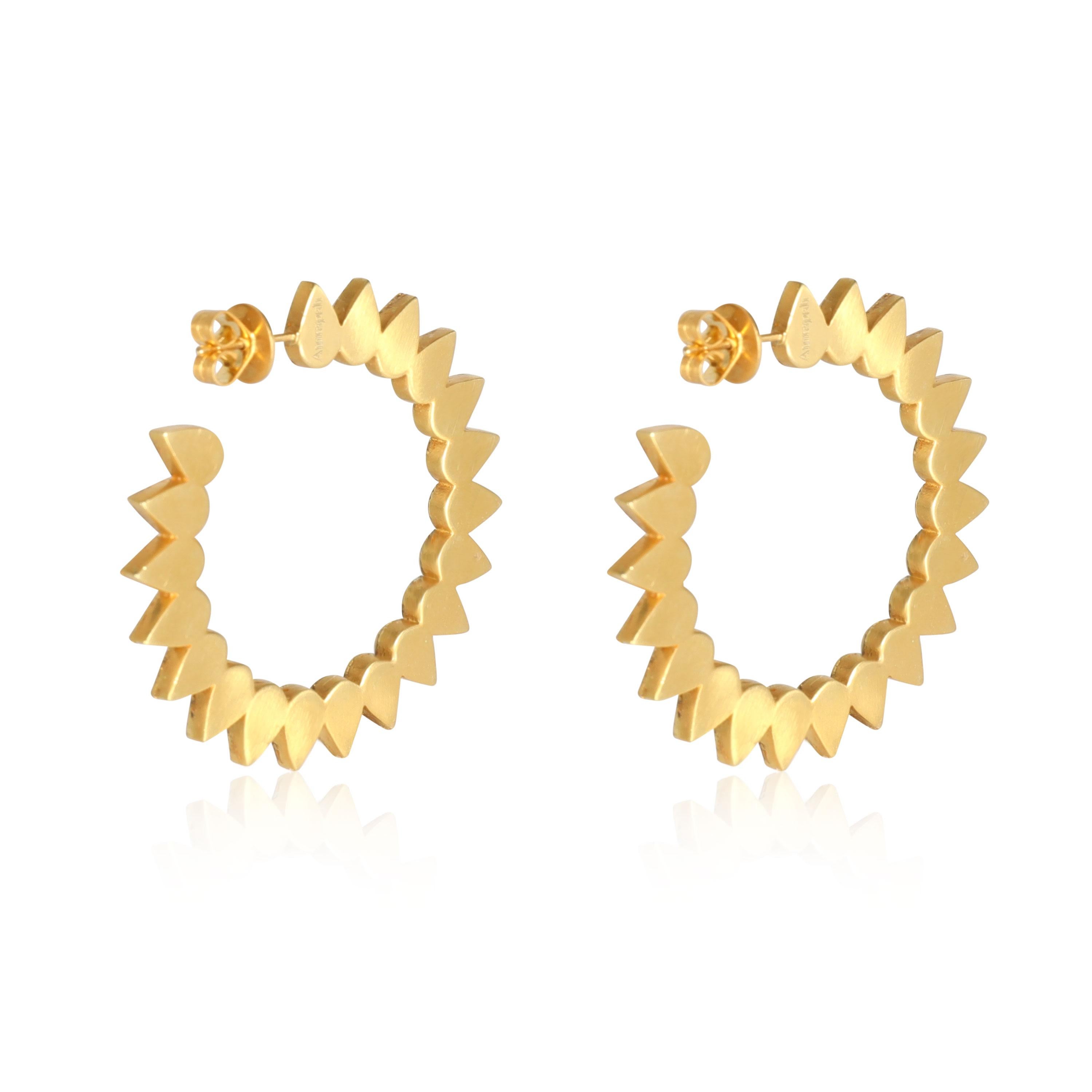 Kundan Vintage Teardrop Diamond Slices Hoop Earring 18k Yellow Gold 3.51 CTW 1