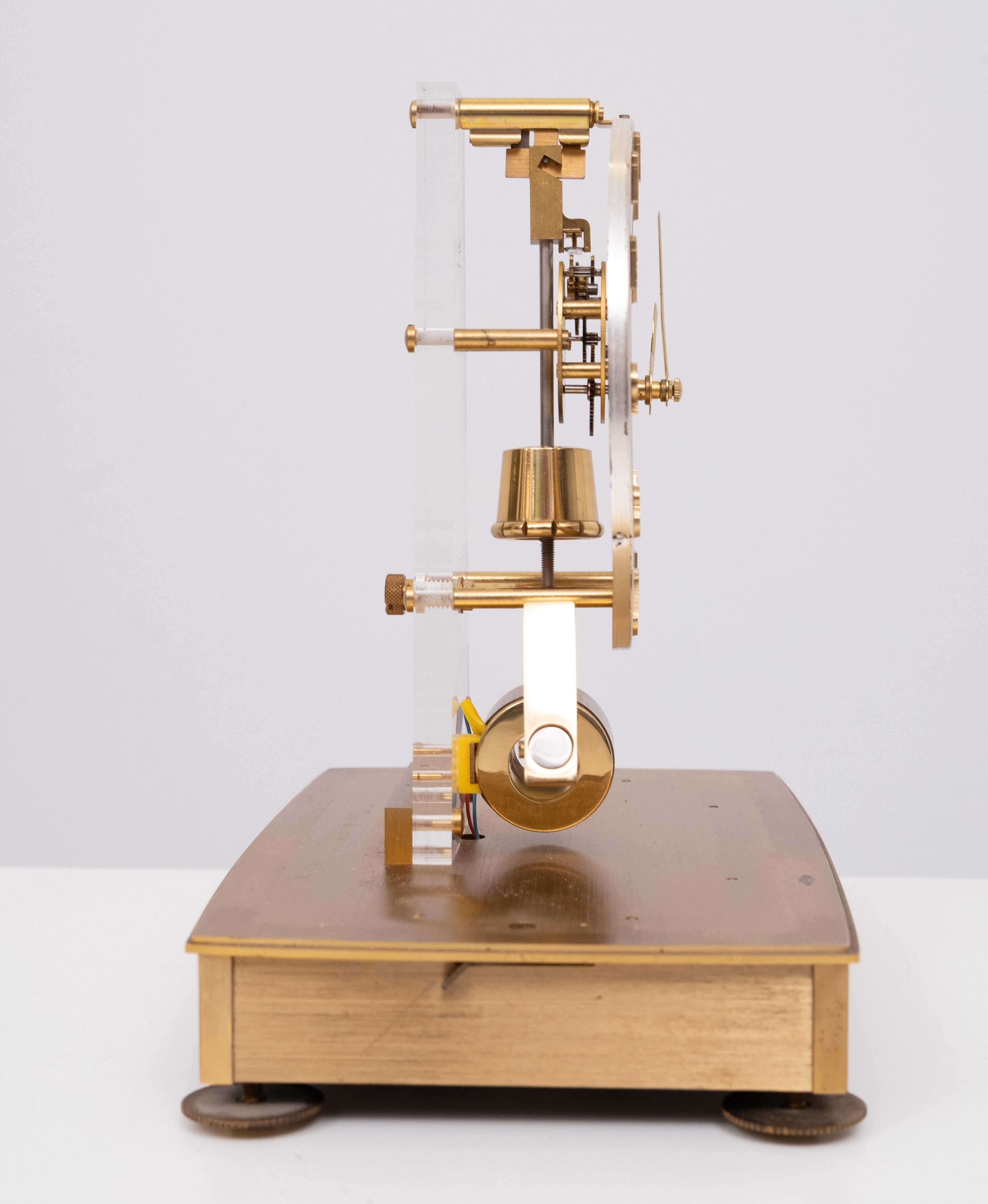 Kundo Brass Electromagnetic Mantel Clock 1950s Germany For Sale at 1stDibs