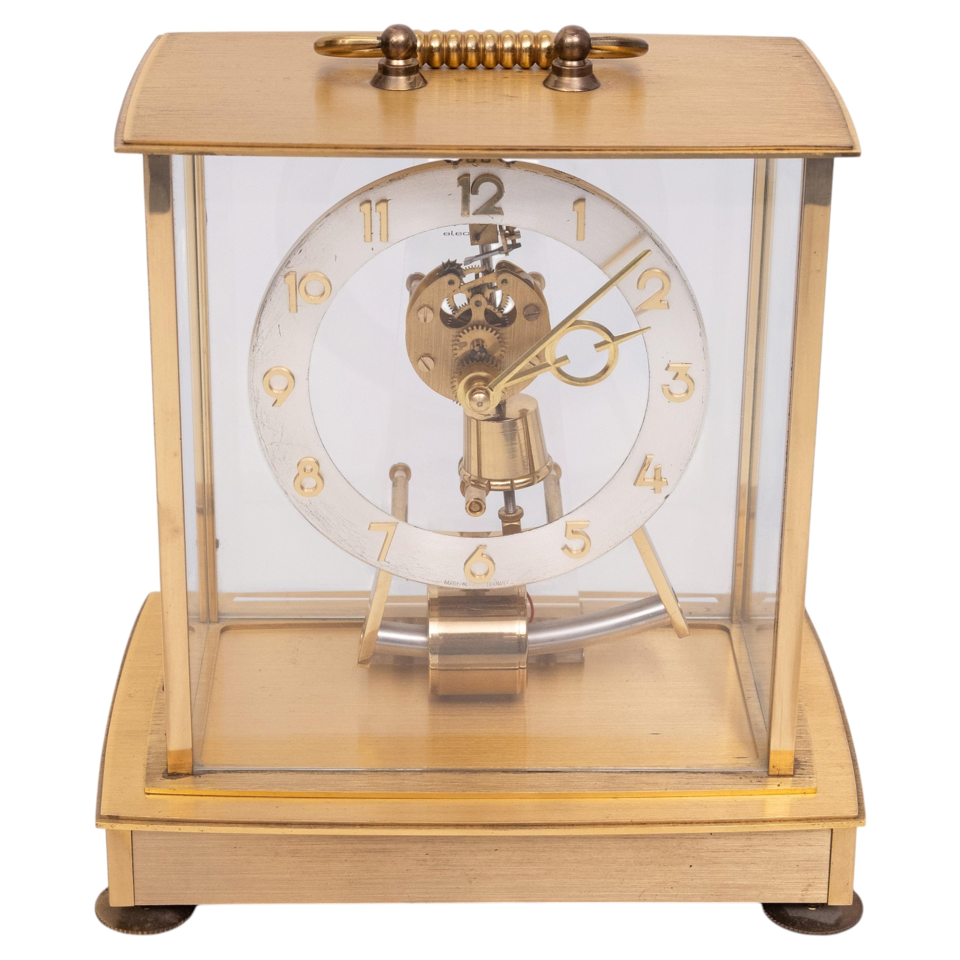 Kundo Brass Electromagnetic Mantel Clock 1950s Germany