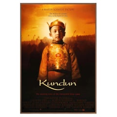 Affiche de « Kundun » (drame biographique) dans un cadre en noyer, 1997