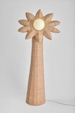 Kuni Floor Lamp in Metal & Chuspata Fiber by Joyful Objects Yes!