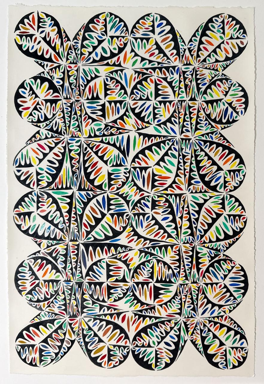 Kunihiko Maehara Abstract Painting – Kronen-Schüchternheit #250222