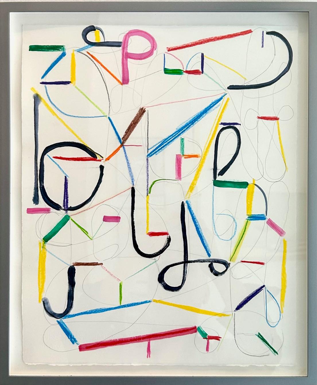 Kunihiko Maehara Abstract Painting - Line Color Assembly on paper