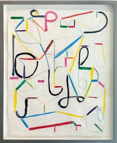 Assemblage couleur ligne sur papier