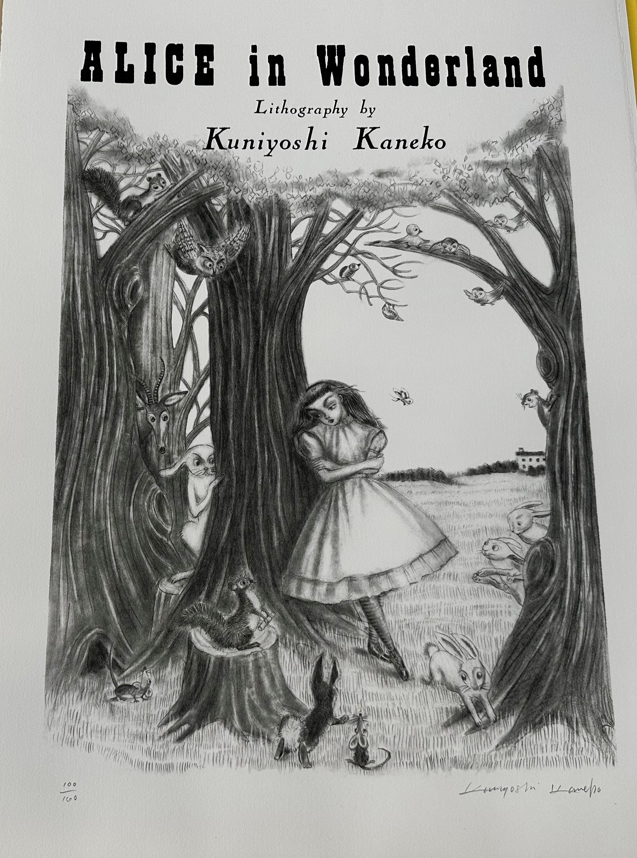 Kuniyoshi Kaneko Print - Alice in Wonderland (Complete set of 12 lithographs)