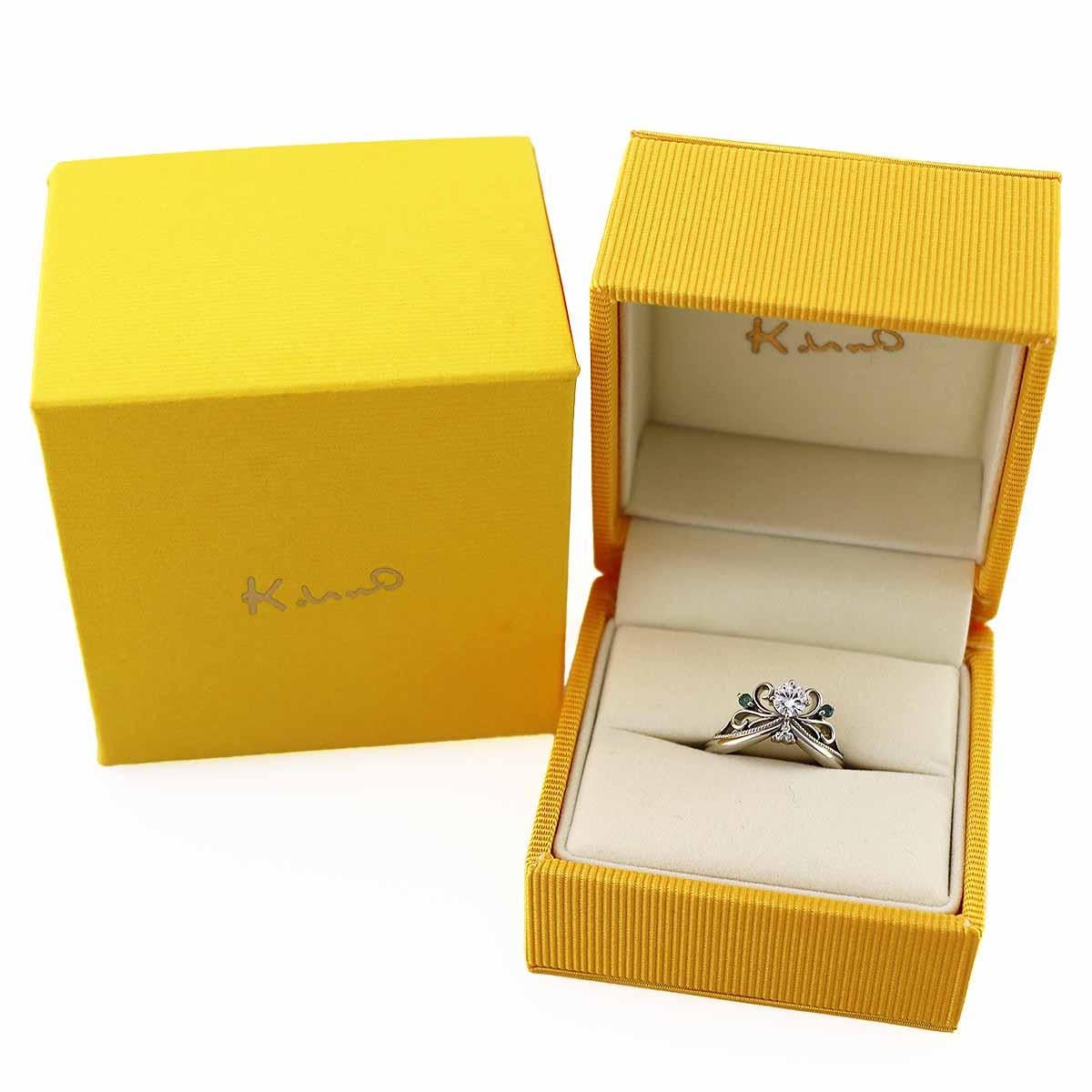 K.uno Princess Tiara Diamond 0.30ct D-VS1-GD Side Diamond 0.03ct Platinum Ring For Sale 2