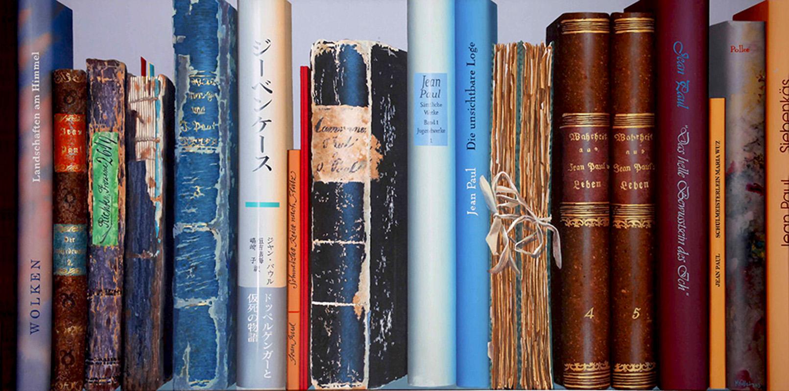 Book Collection by Kuno Vollet - Hyperrealistic, Contemporary Painting 