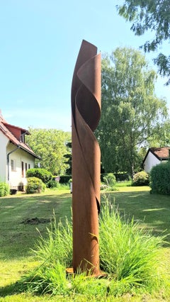 Axis mundi by Kuno Vollet Contemporary steel sculpture