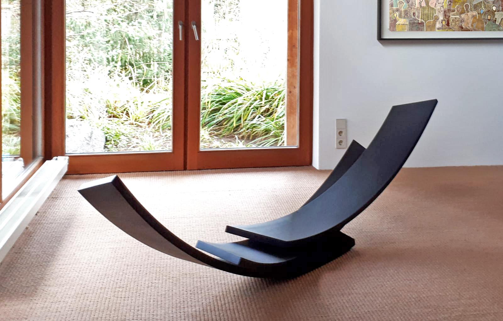 Balance by Kuno Vollet - Large Contemporary Black Steel sculpture  For Sale 4