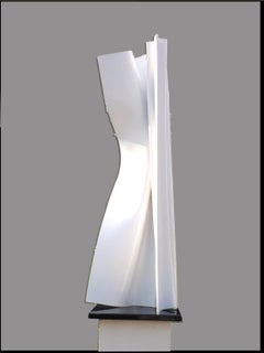 Convolution by Kuno Vollet Contemporary White Sculpture for indoor or outdoor