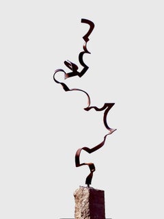 Dancing Spiral by Kuno Vollet Contemporary Steel Sculpture for indoor or outdoor