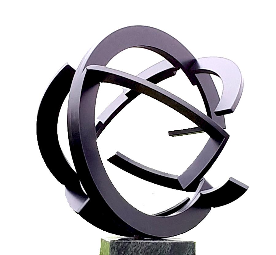 Beautiful steel sculpture for indoor or outdoor use. This stunning black contemporary sculpture is a timeless and elegant piece. Circular lines are shaping the shiny metal into an abstract artwork like no other.

About the Gallery:
Folly and Muse