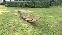 Large Balance by Kuno Vollet Sculpture contemporaine en acier rouillé pour In/Outdoors