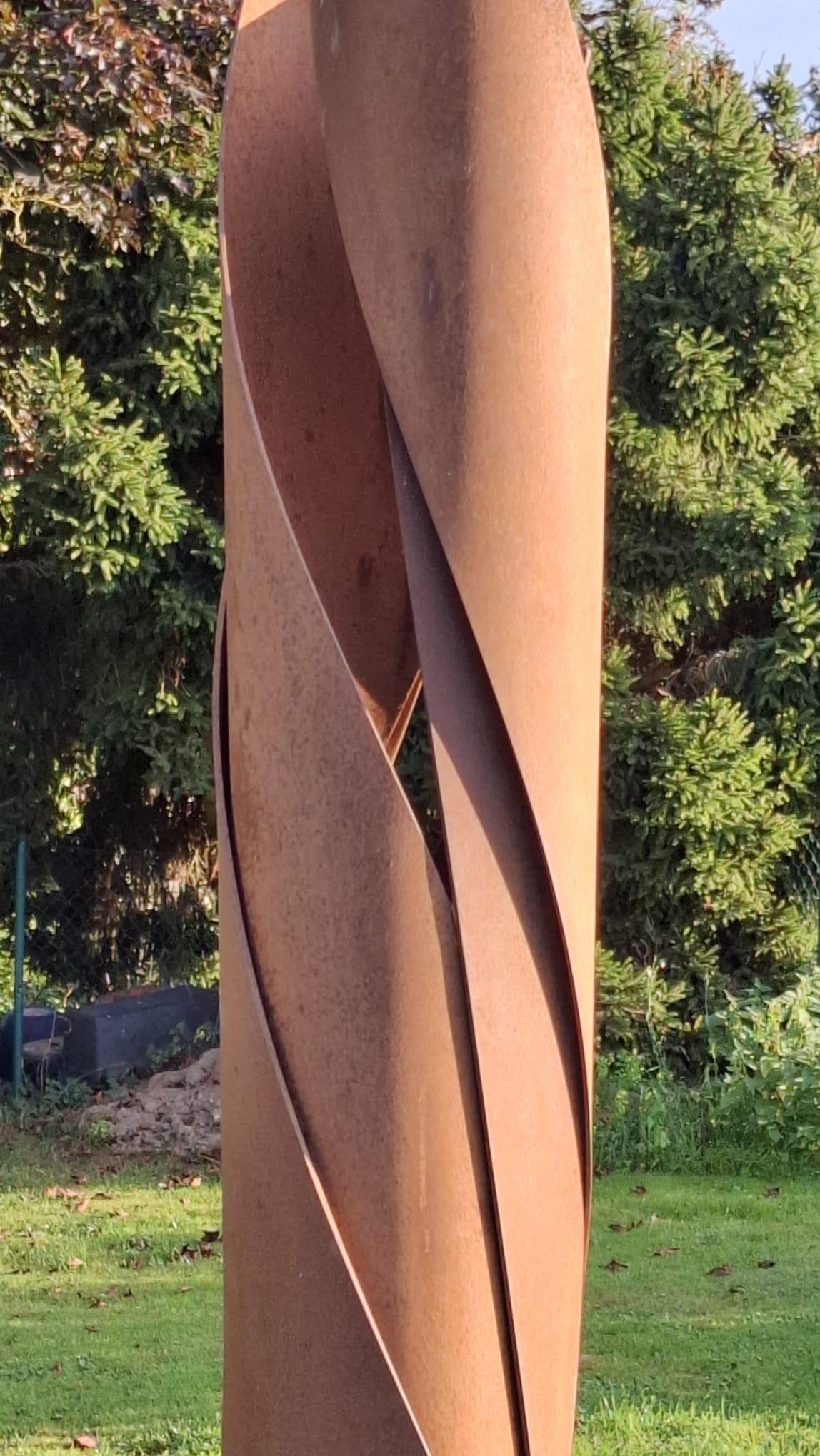 Acciaio arrugginito di grandi dimensioni  di Kuno Vollet Scultura contemporanea in acciaio in vendita 5