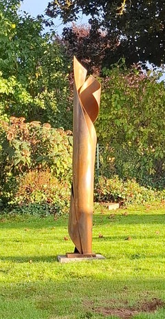 Large rusted steel  by Kuno Vollet Contemporary steel sculpture