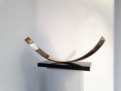 Moving Balance by Kuno Vollet - Contemporary Abstract polished Bronze sculpture