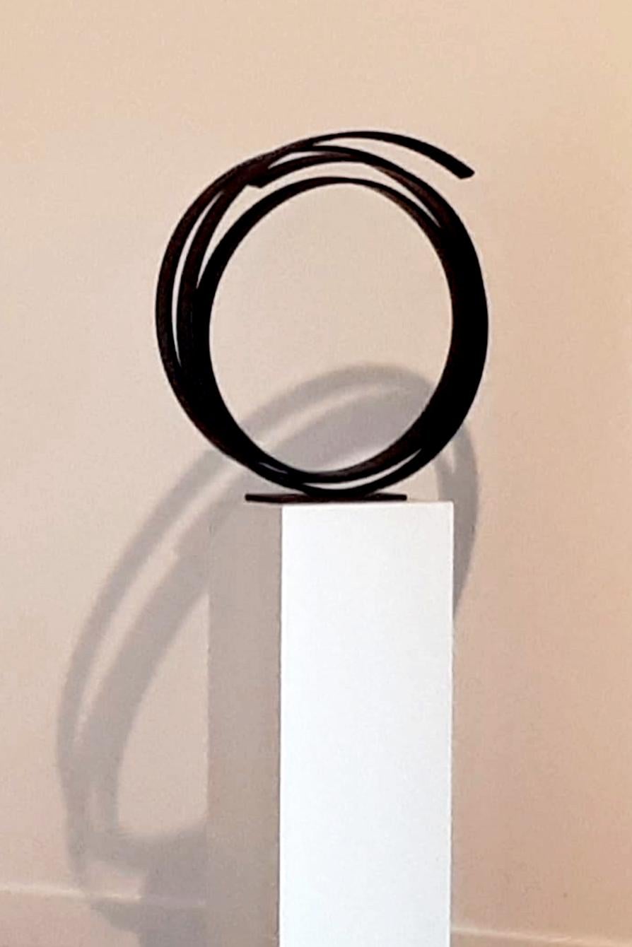 Path by Kuno Vollet - Minimal Contemporary Black Circle Steel Sculpture 1