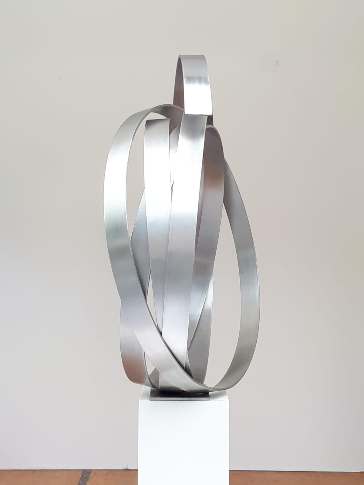Silver Circle di Kuno Vollet - Scultura contemporanea per interni o esterni in vendita 1