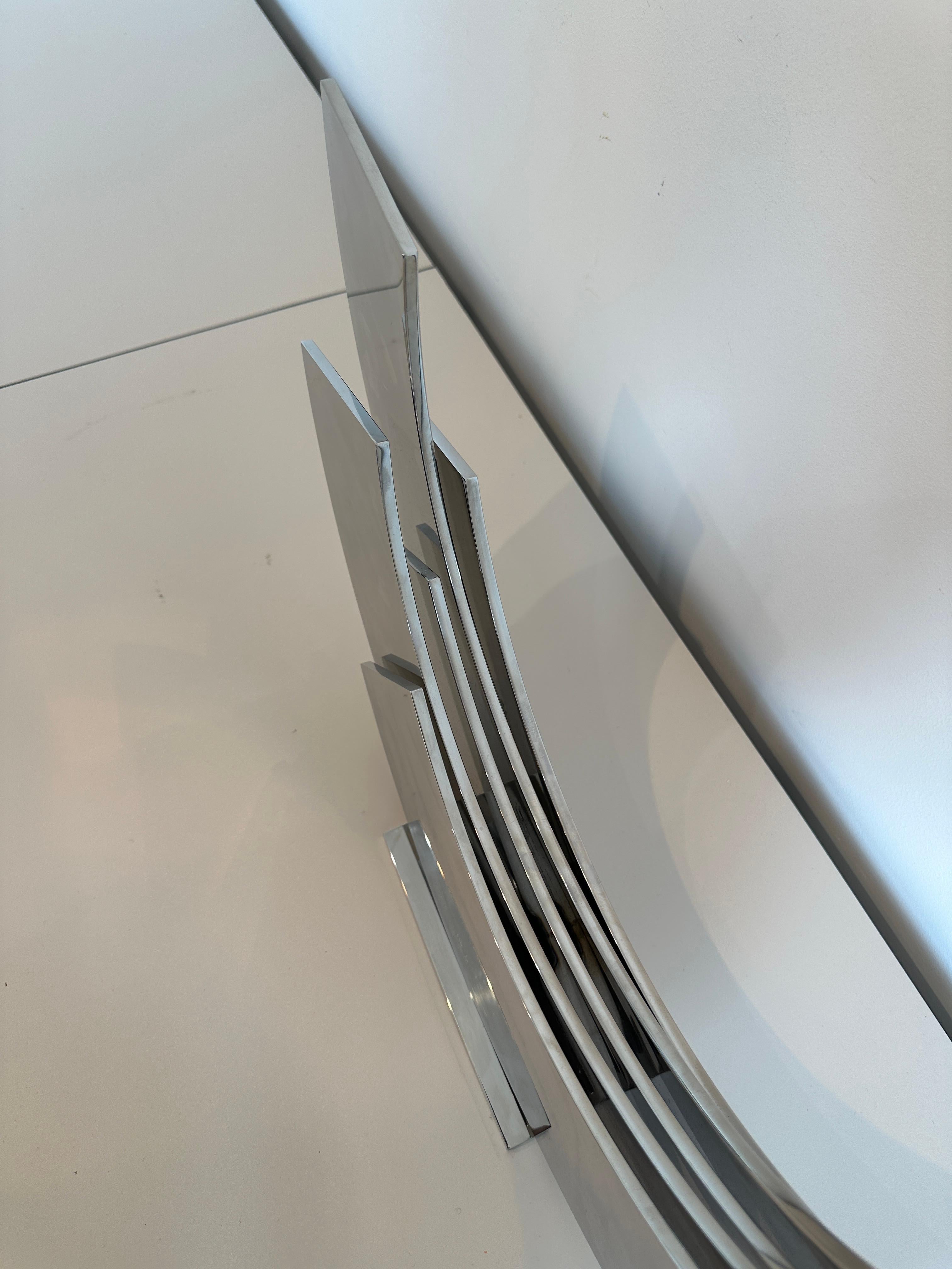 Silver Orbit di Kuno Vollet - Scultura contemporanea in ottone con base in argento in vendita 10