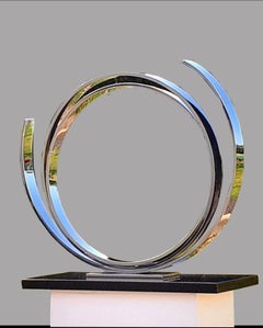 Silver Orbit by Kuno Vollet - Contemporary Sculpture for indoor or outdoor