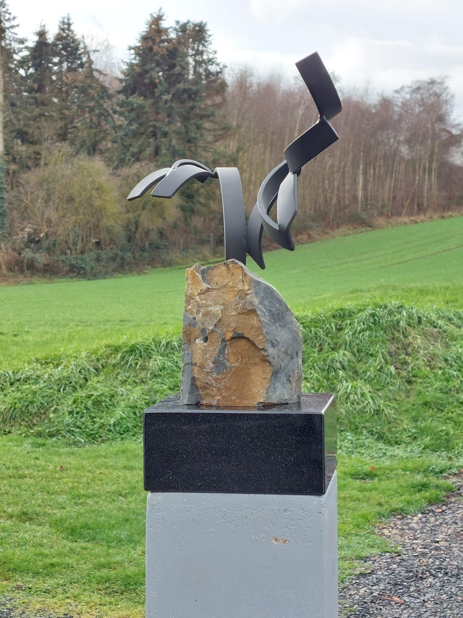 SpiralBalancing Kuno Vollet Scultura contemporanea in acciaio per interni/esterni in vendita 1