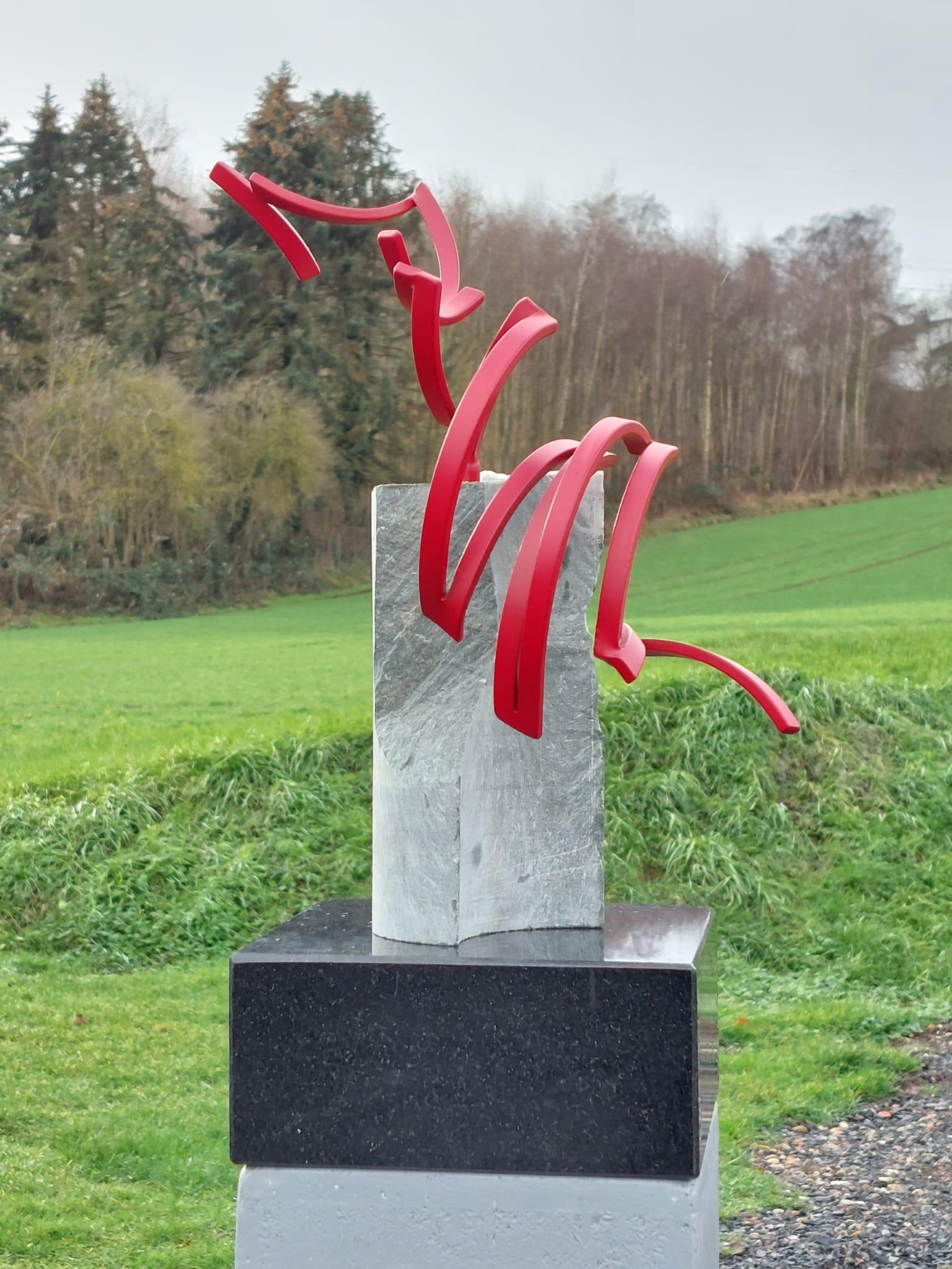 Spiraling Upward by Kuno Vollet Scultura contemporanea in acciaio per interni/esterni in vendita 1