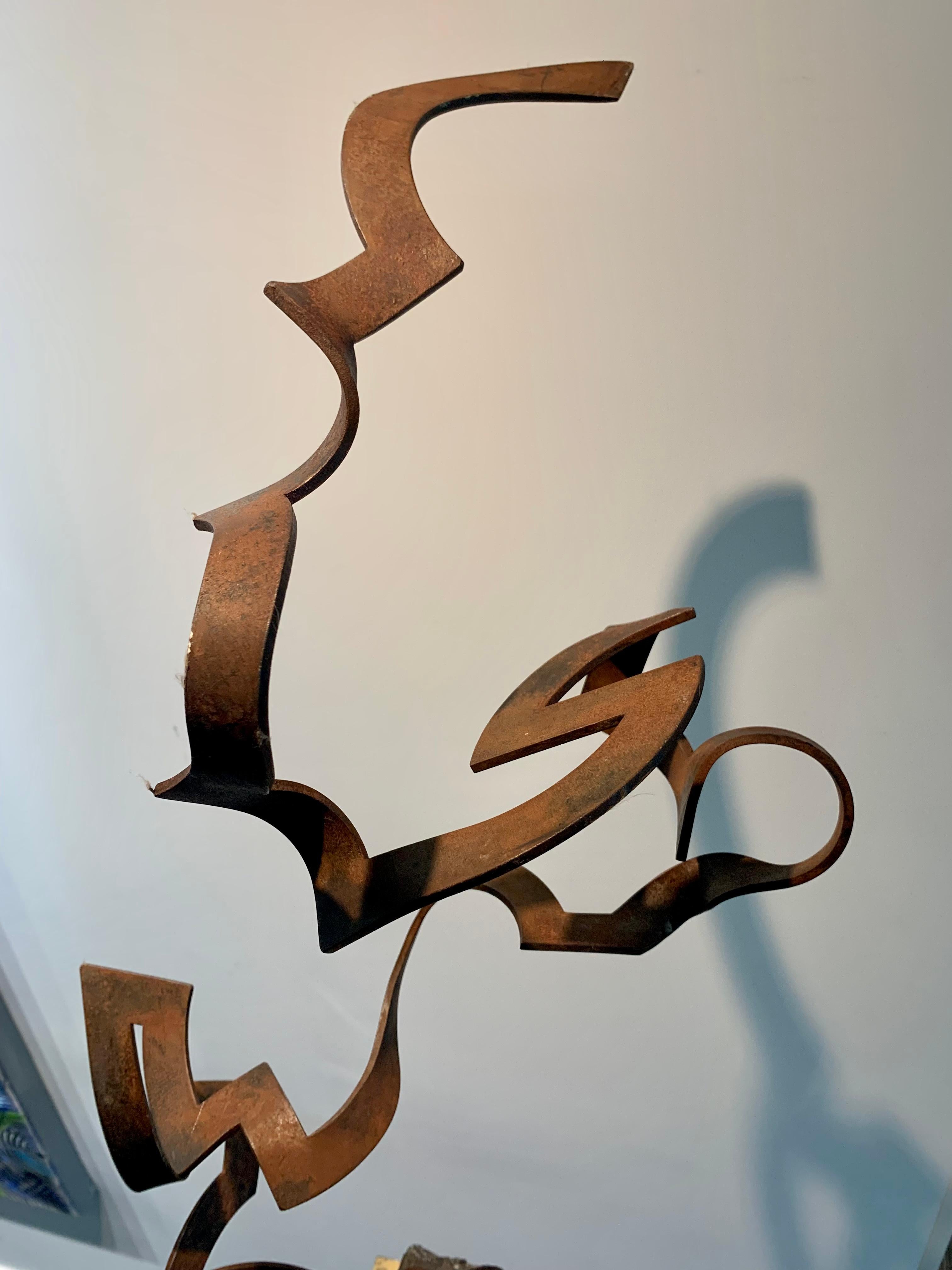 Steel Dance by Kuno Vollet Contemporary Steel Sculpture for indoor or outdoor For Sale 6