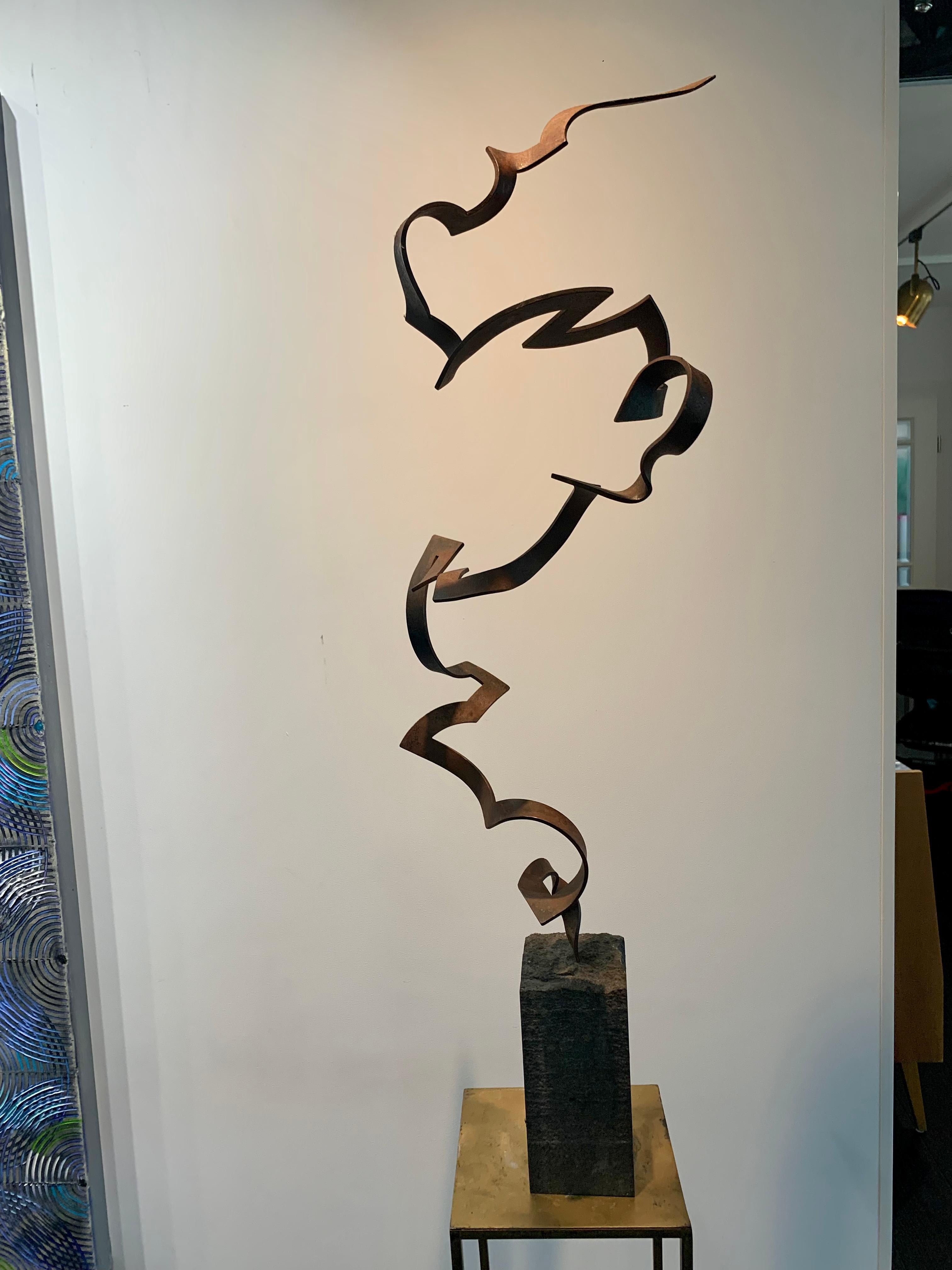 Steel Dance by Kuno Vollet Contemporary Steel Sculpture for indoor or outdoor For Sale 7