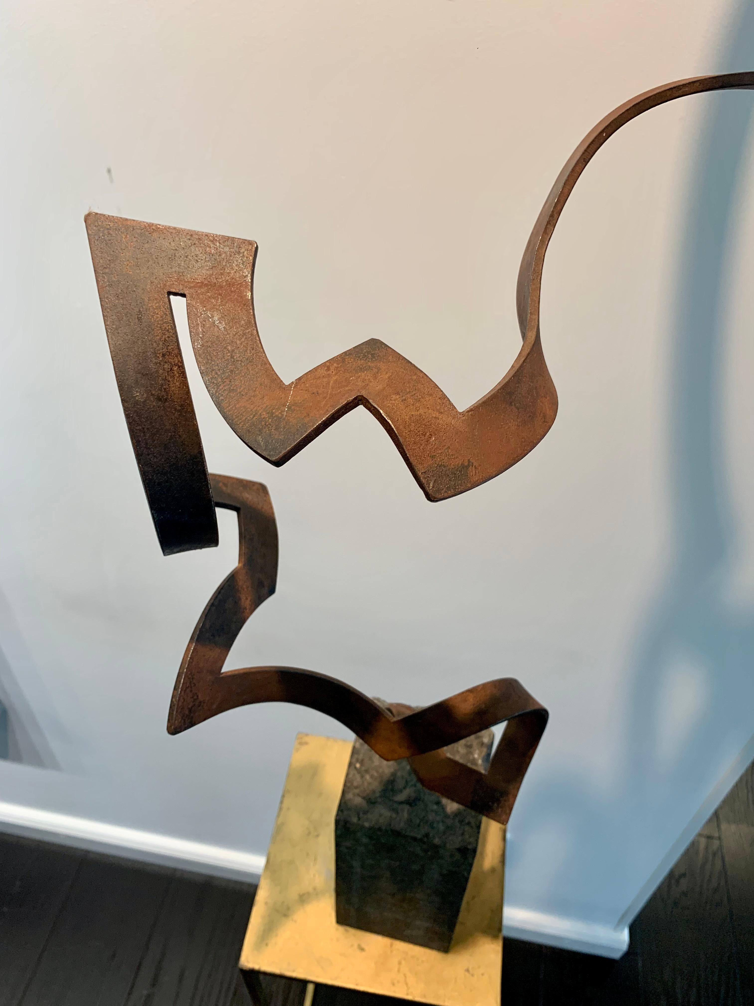 Steel Dance by Kuno Vollet Contemporary Steel Sculpture for indoor or outdoor For Sale 9