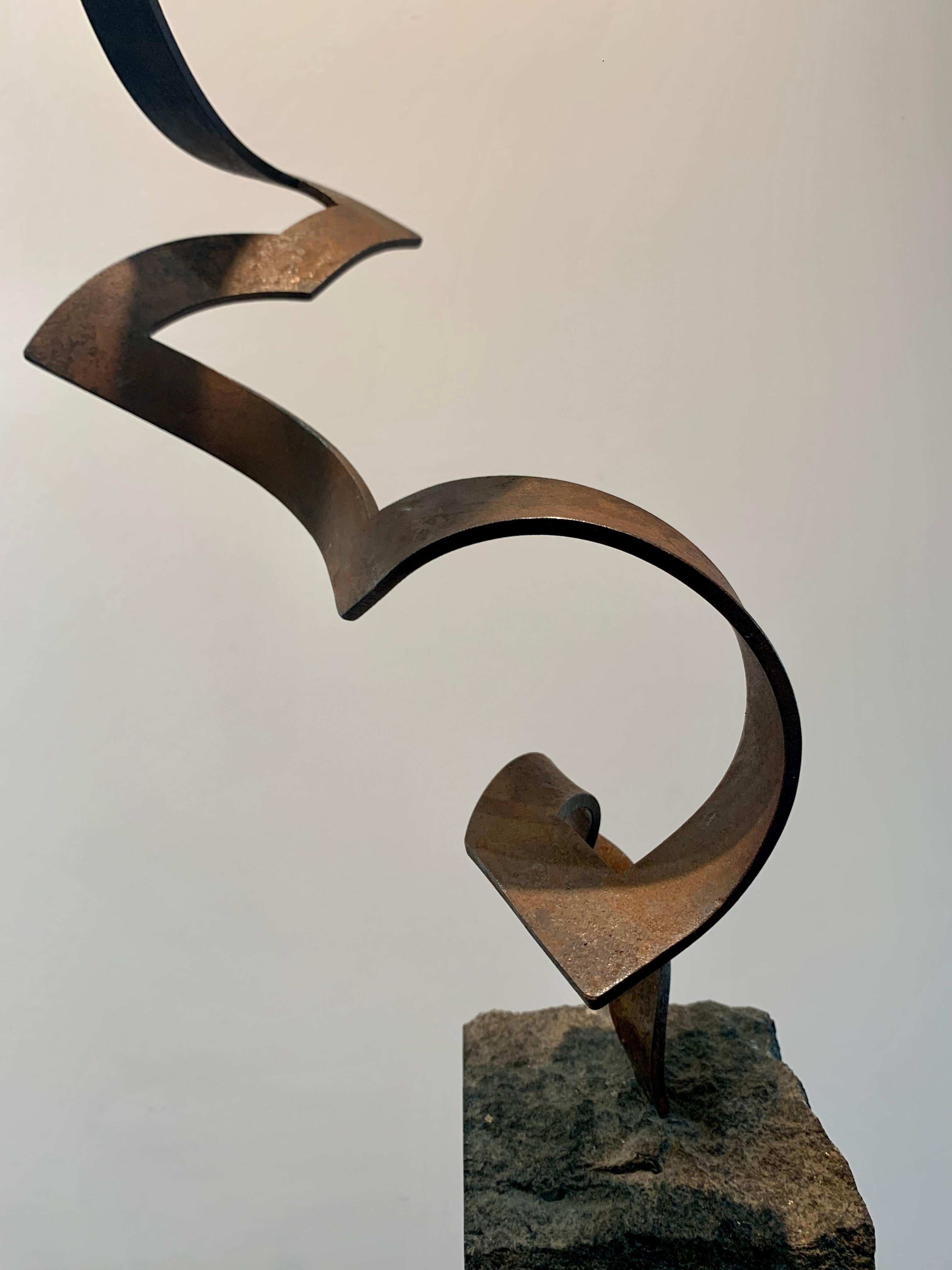 Steel Dance by Kuno Vollet Contemporary Steel Sculpture for indoor or outdoor For Sale 13