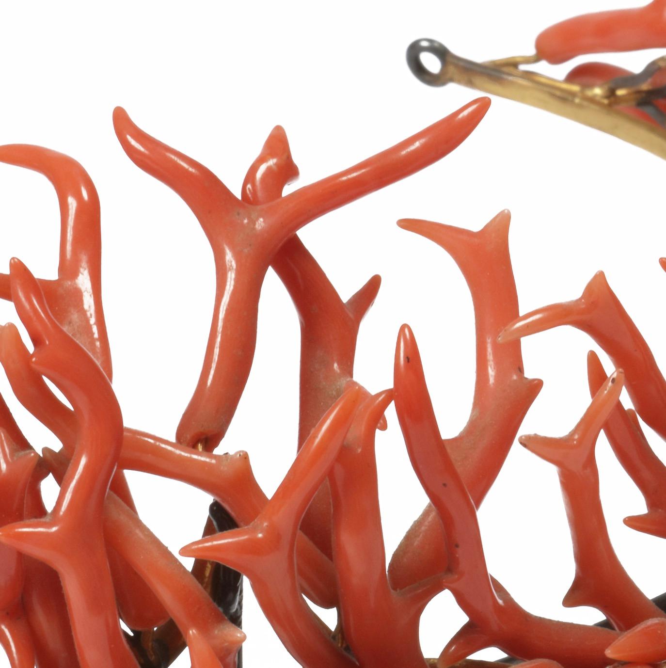 19th Century Kunstkammer Red Coral Crown or Tiara, Phillips Brothers London, circa 1850