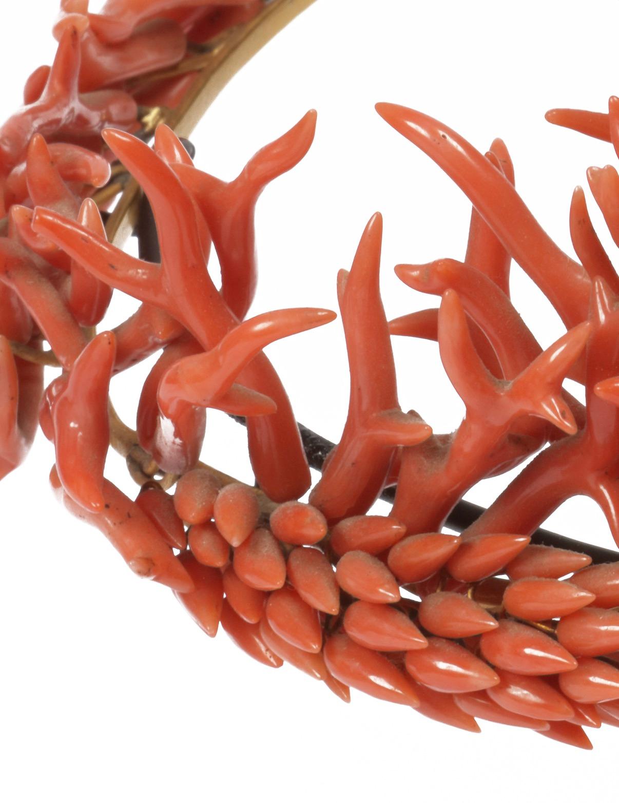 Kunstkammer Red Coral Crown or Tiara Phillips Brothers London circa