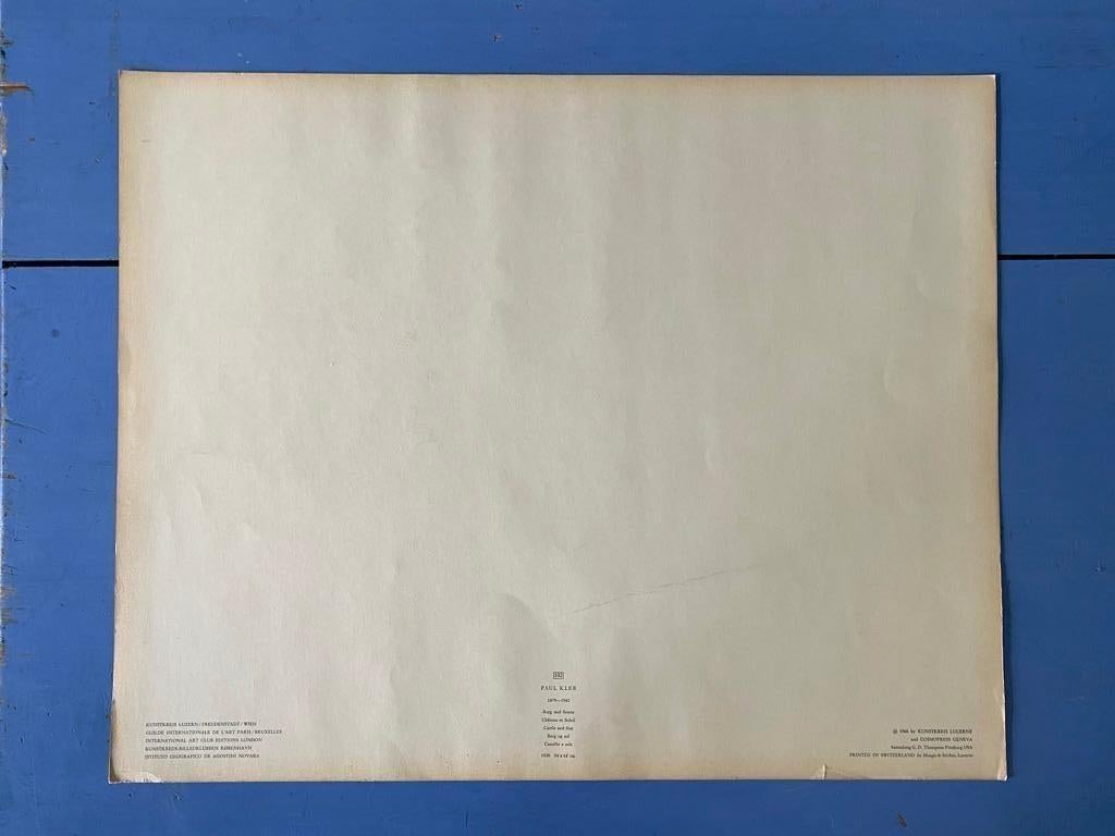 Kunstkreis Lucerne, 1966, Print Castle and Sun by Paul KLee 1