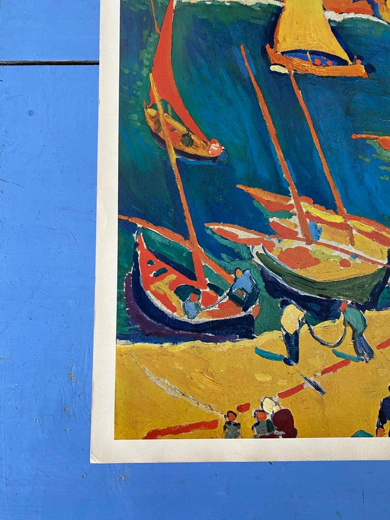 Kunstkreis Lucerne, 1966, Print Fishing Harbour by André Derain In Good Condition For Sale In Achterveld, NL