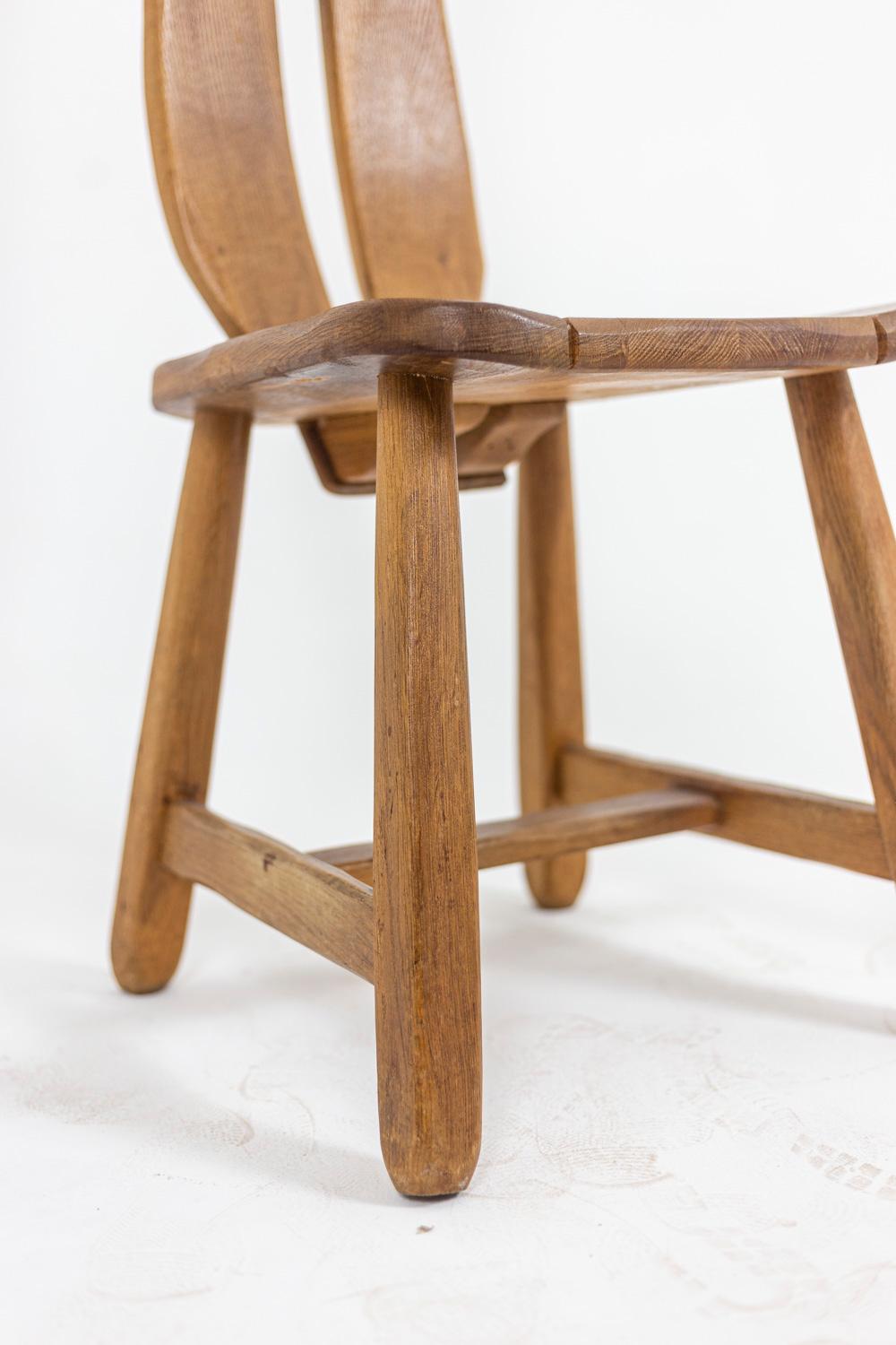 Kunstmeubelen De Puydt, Table and Six Chairs in Oak, 1960s 9