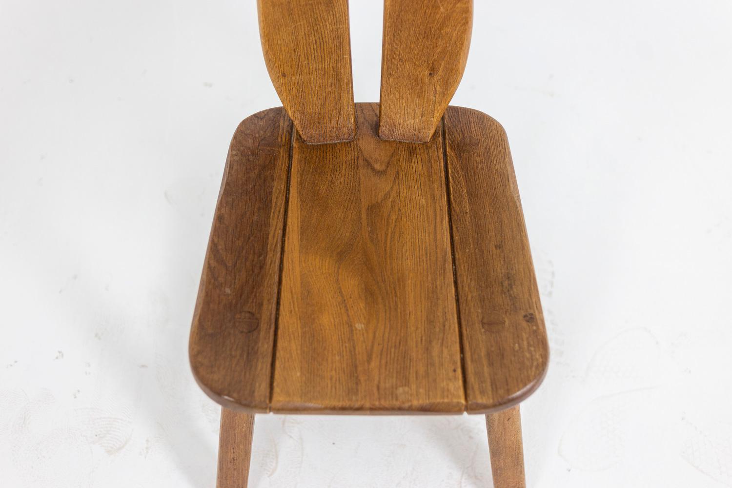 Kunstmeubelen De Puydt, Table and Six Chairs in Oak, 1960s 3