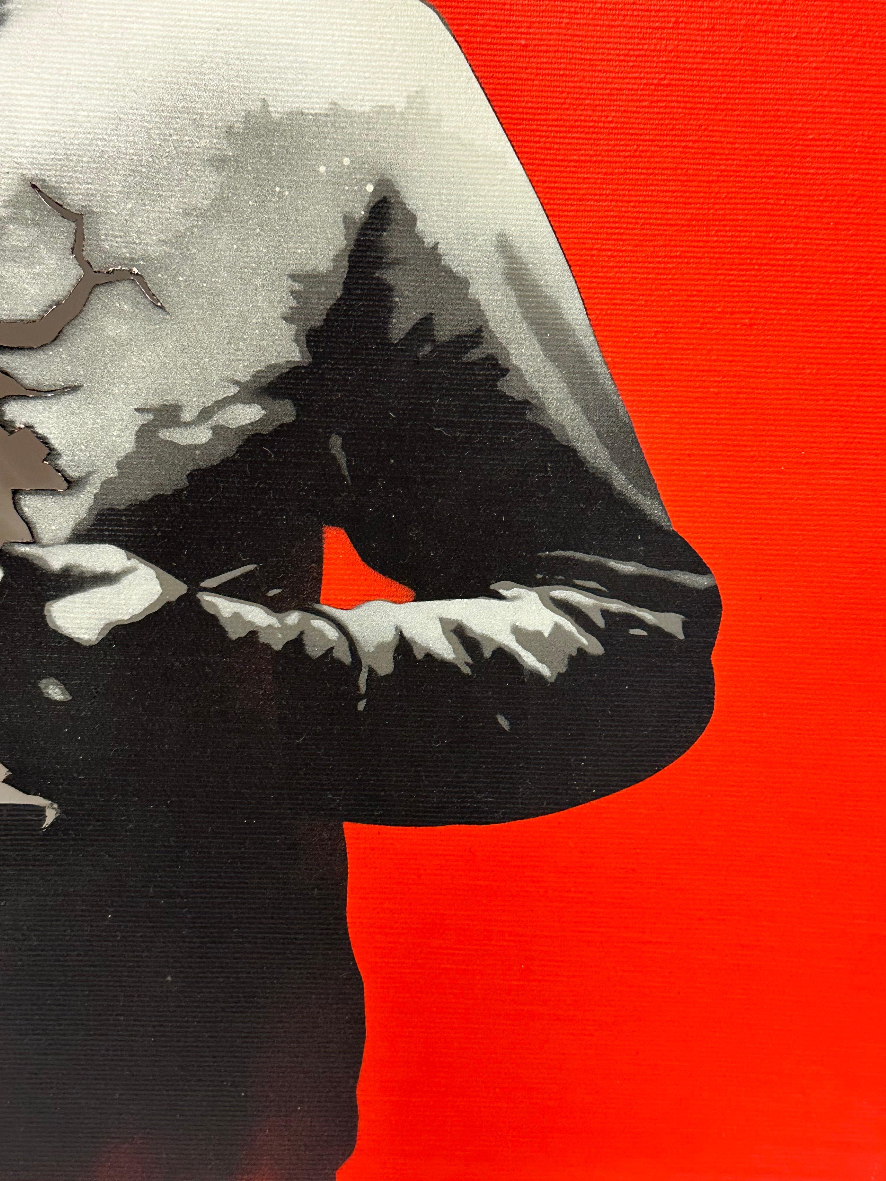 Vuoto interiore (Ed. 2/7) - Figurative Painting Rosso di Kunstrasen