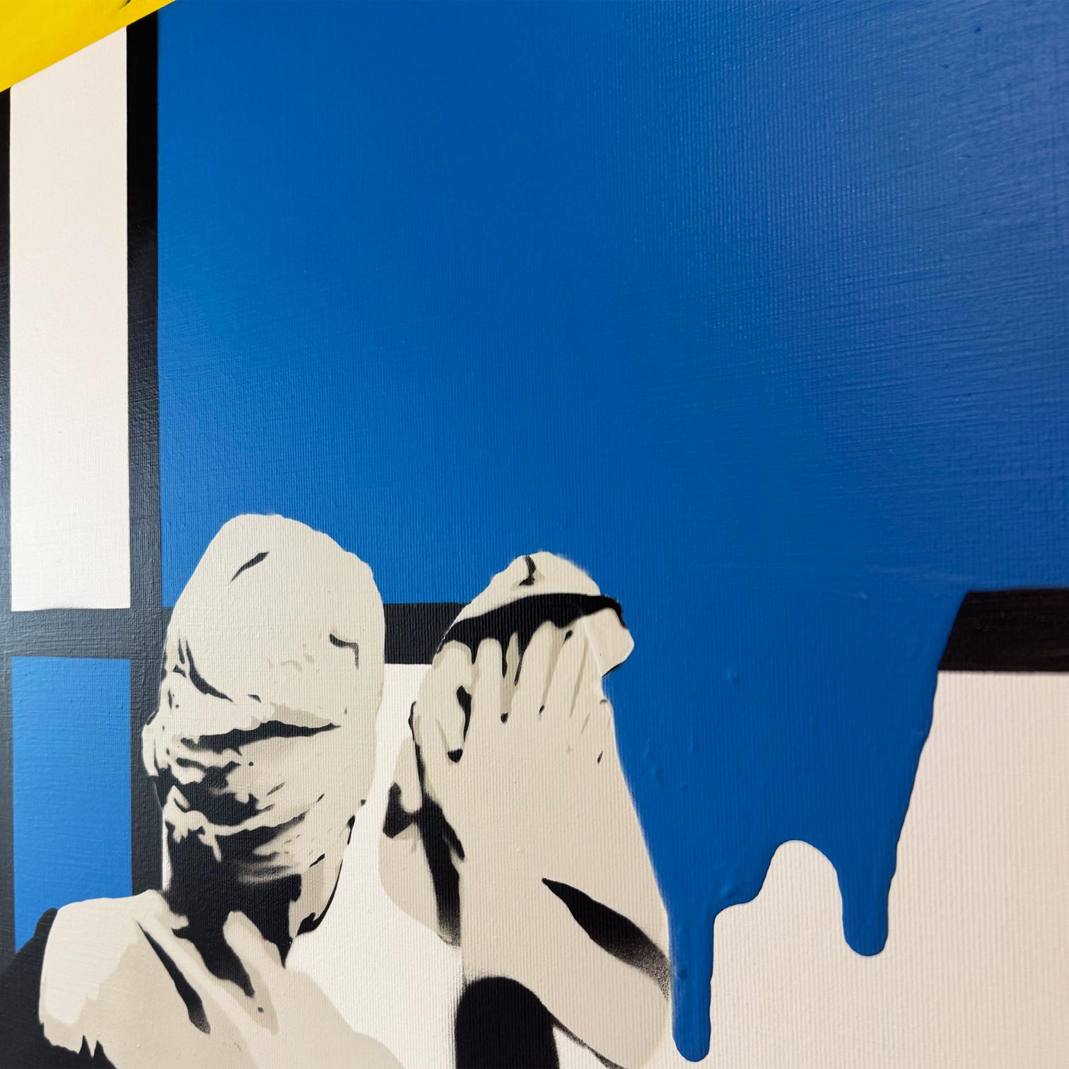 Se trata de una obra de arte original 1/1 pintada con spray sobre lienzo de la exposición del artista 