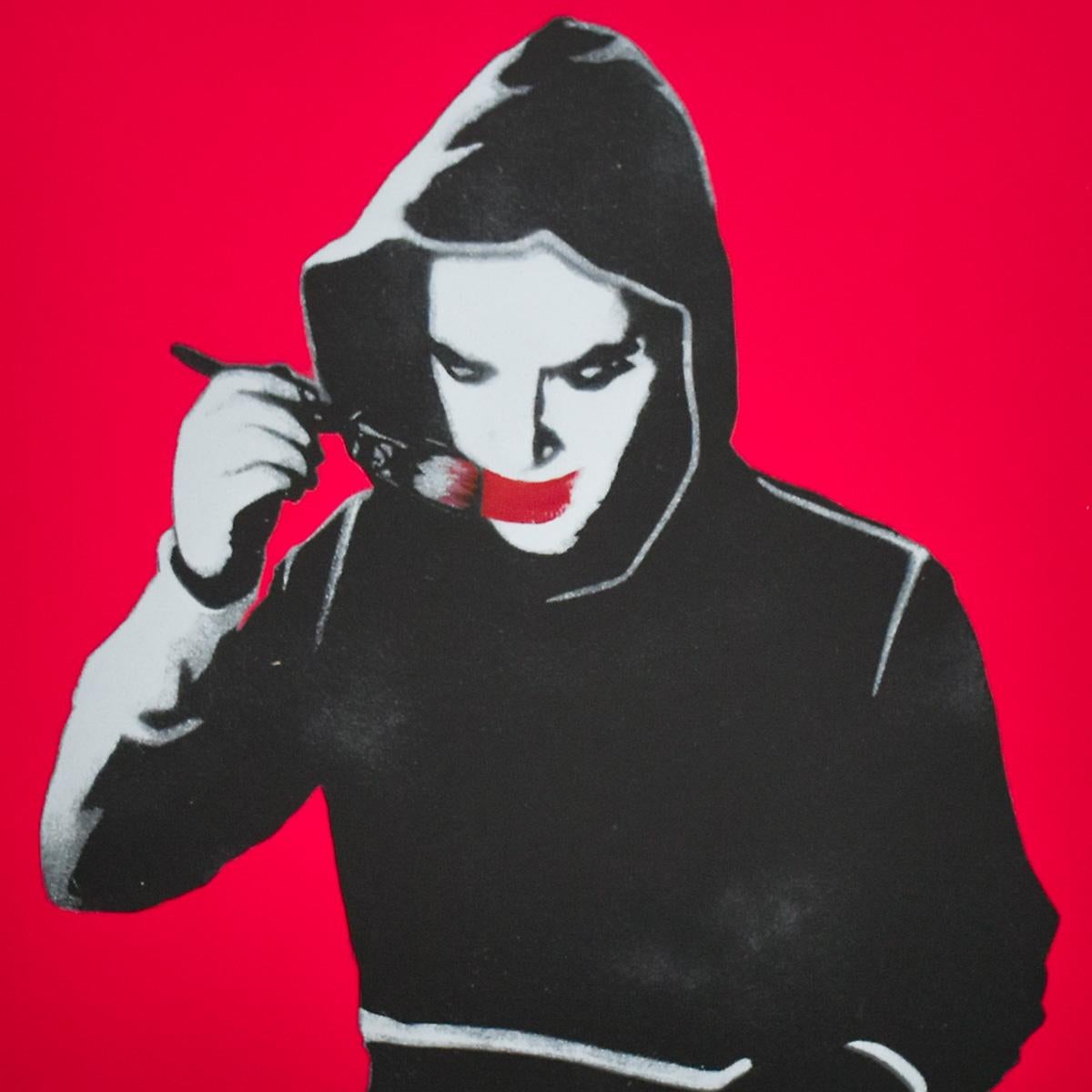 Art Makes Me Happy (Unique Hand Finished Artist Proof) - Street Art Print by Kunstrasen