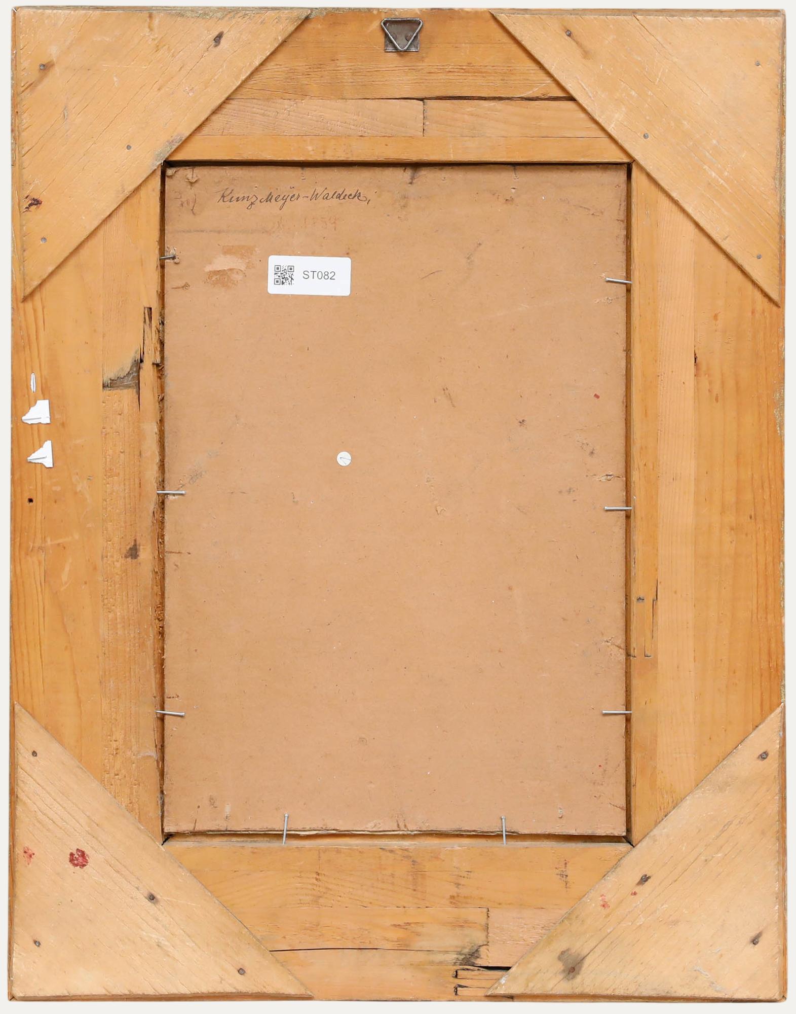 Kunz Meyer-Waldeck (1859-1953) - 1859 Öl, Wäschetrocknung am Herd im Angebot 2