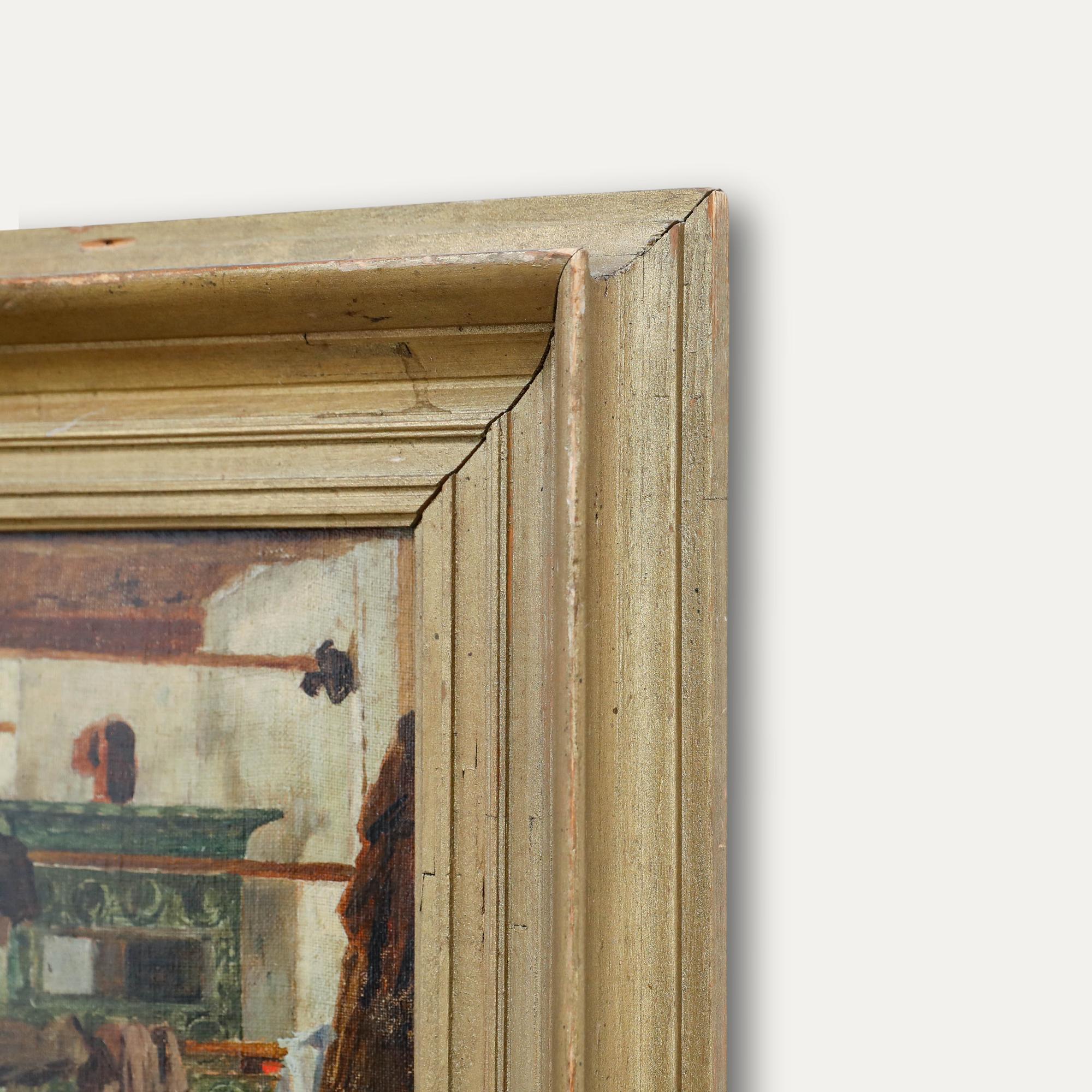 Kunz Meyer-Waldeck (1859-1953) - 1859 Öl, Wäschetrocknung am Herd im Angebot 4