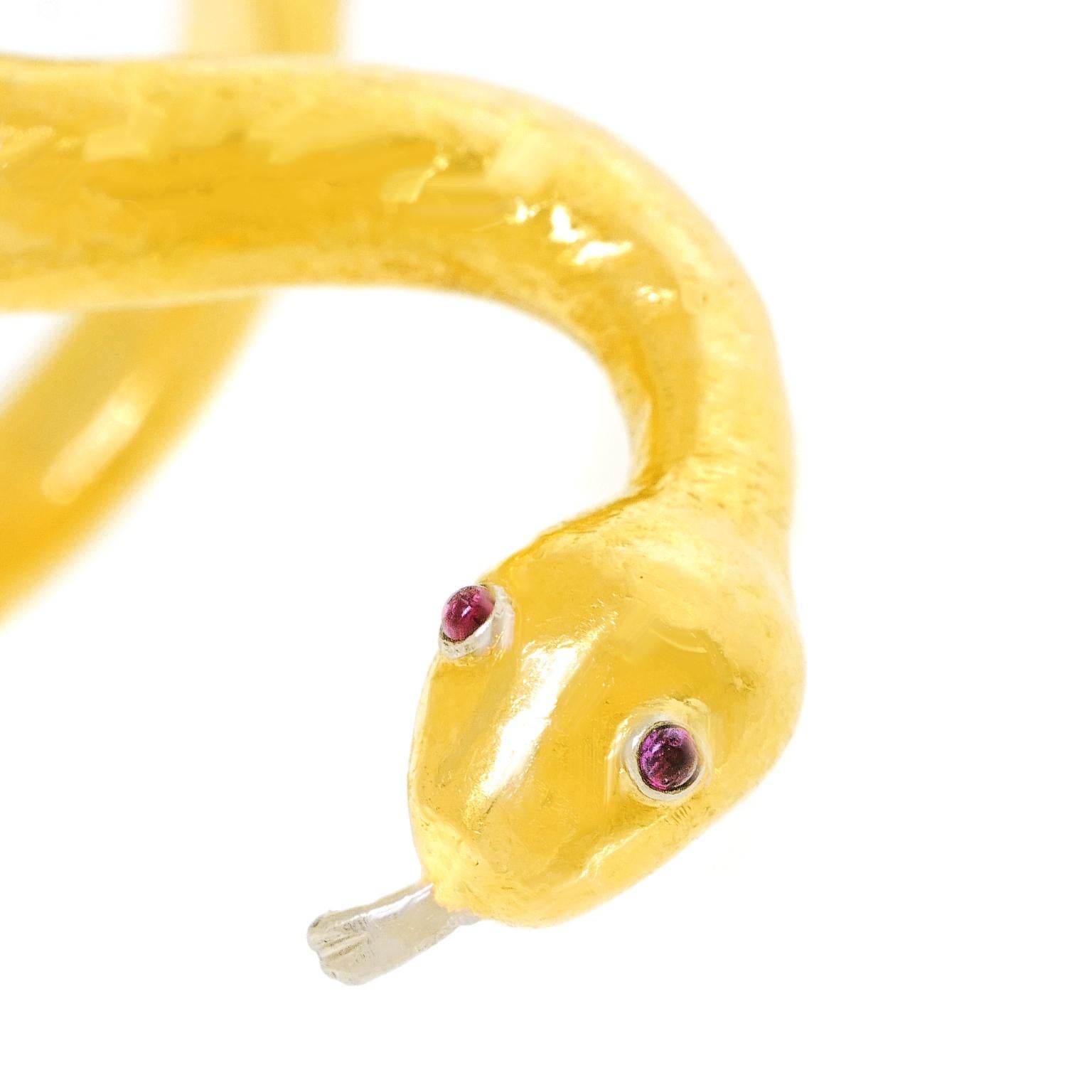 Kunz Yellow Gold Snake Ring 3
