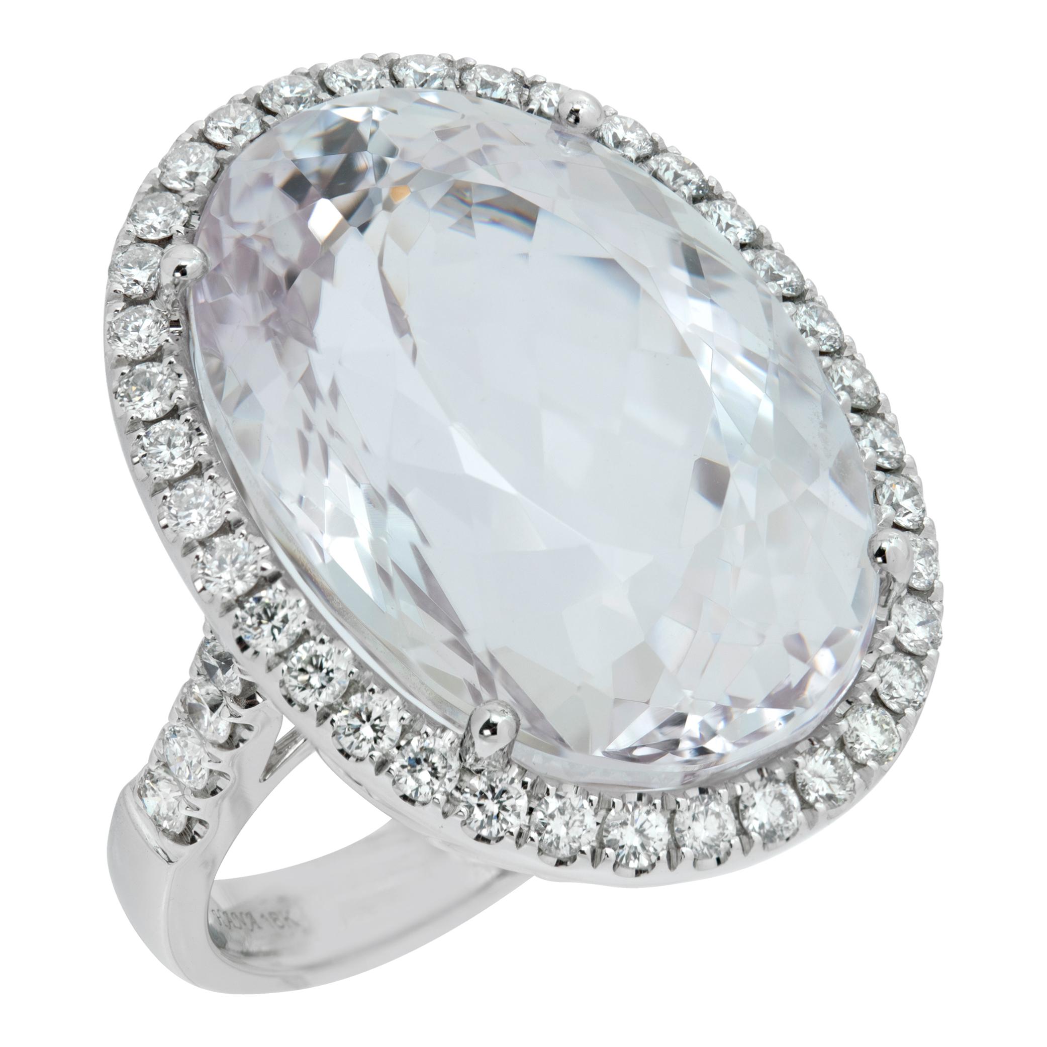 Ring aus 18 Karat Weißgold mit Kunzit im Zustand „Hervorragend“ im Angebot in Surfside, FL