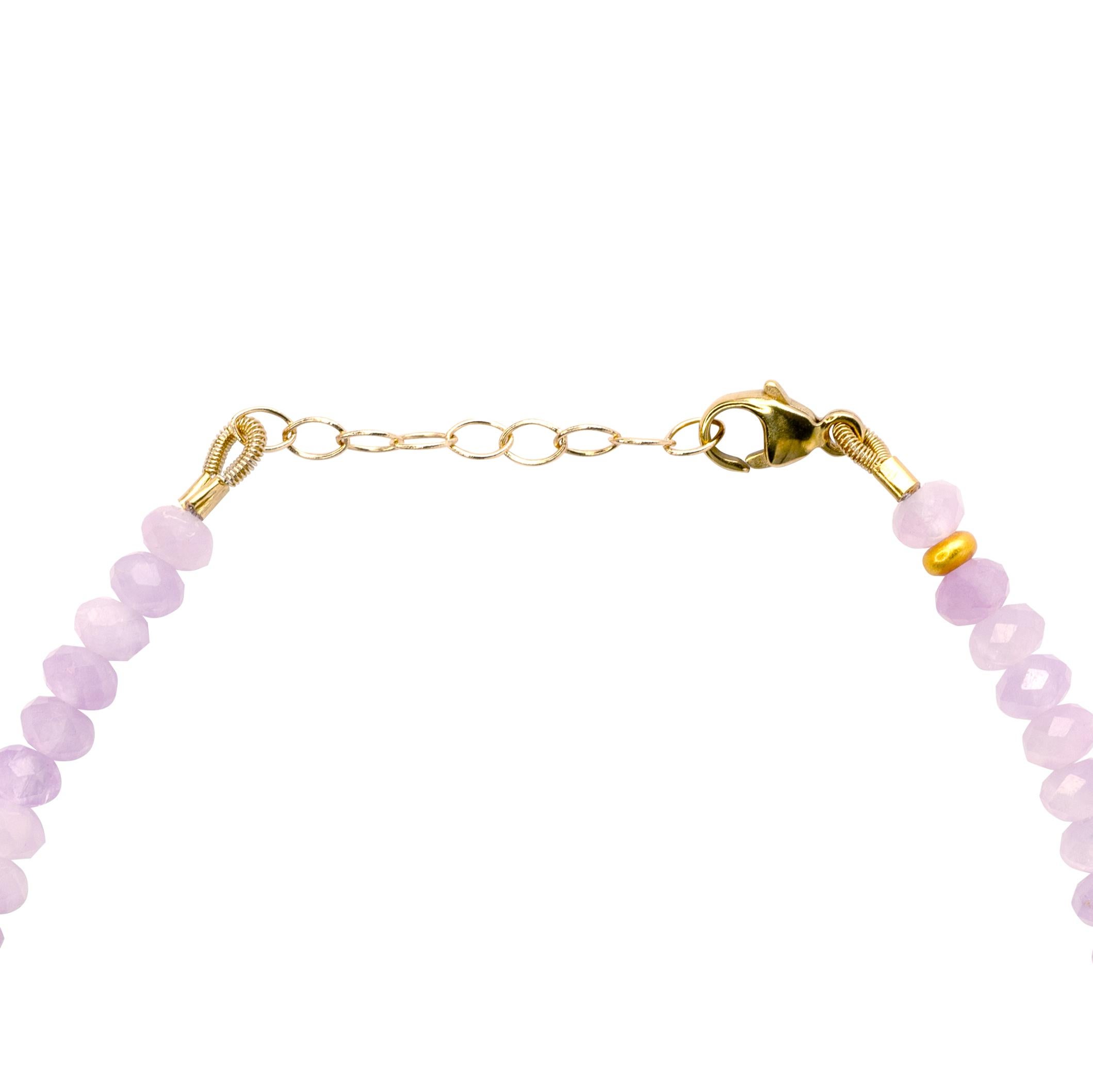 Perle Bracelet de Kunzite en or 14K - by Bombyx House en vente